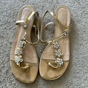 Kate spade gold sandals